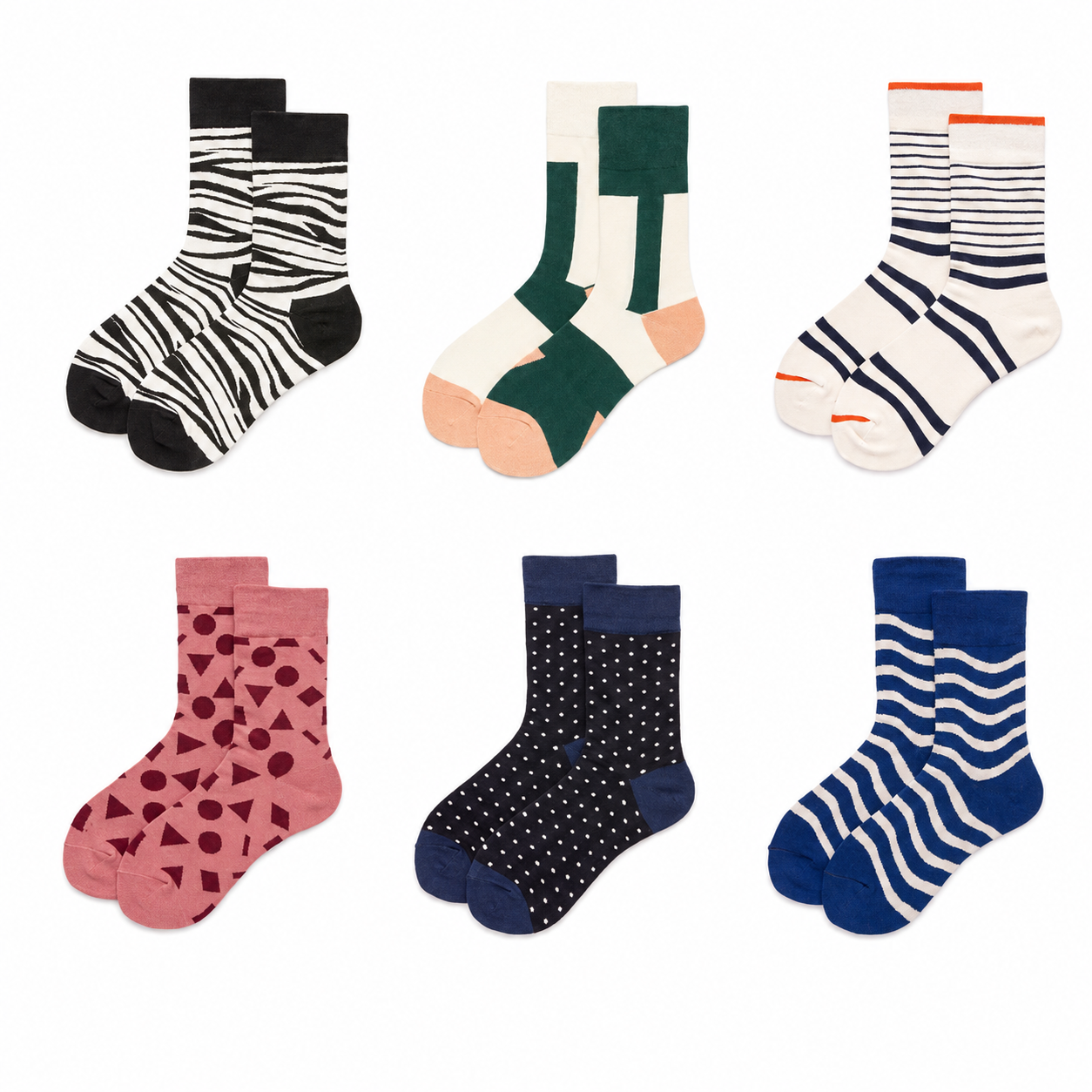 Unisex Slouch-Fit Crew Socks – Spring Cotton Streetwear Skate Socks