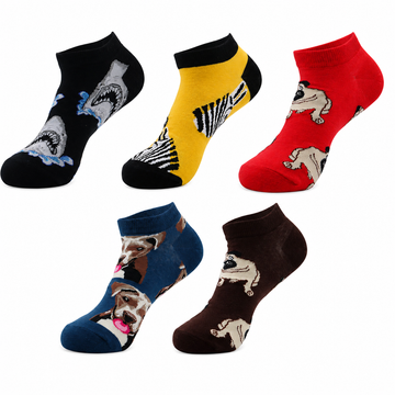 Men’s Mixed Fruit Low-Cut Socks – Lightweight Cotton-Blend Everyday Socks
