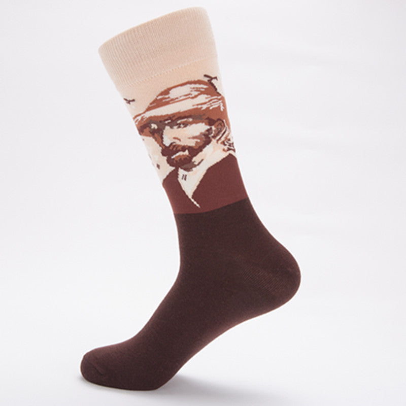 Painted Figure Crew Socks - Hunter