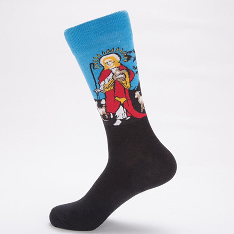 Painted Figure Crew Socks