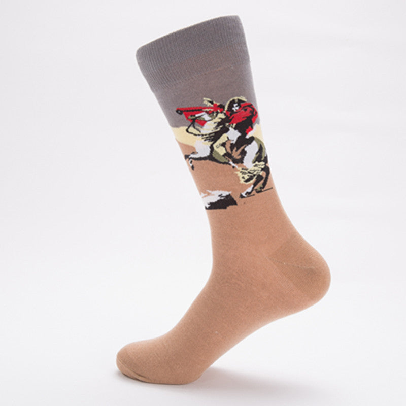 Painted Figure Crew Socks