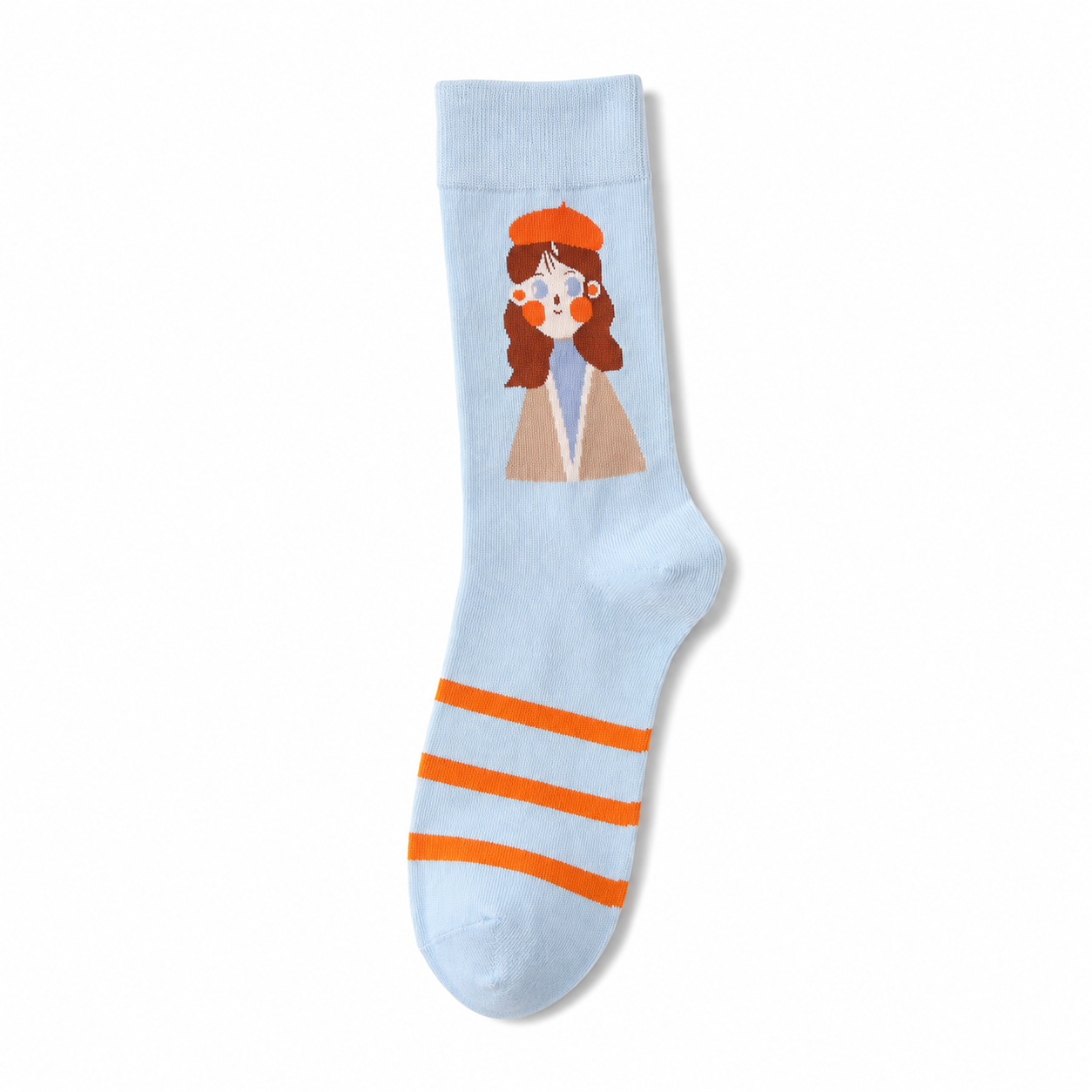 Women’s Charming Stitched Accent Crew Socks – Soft Everyday Cotton Socks