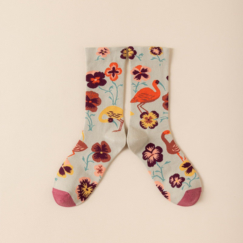 Wildflower Story Crew Socks