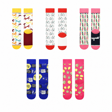 Women’s Illustrated Character Mid-Calf Socks – Soft Moisture-Absorbing Winter Socks