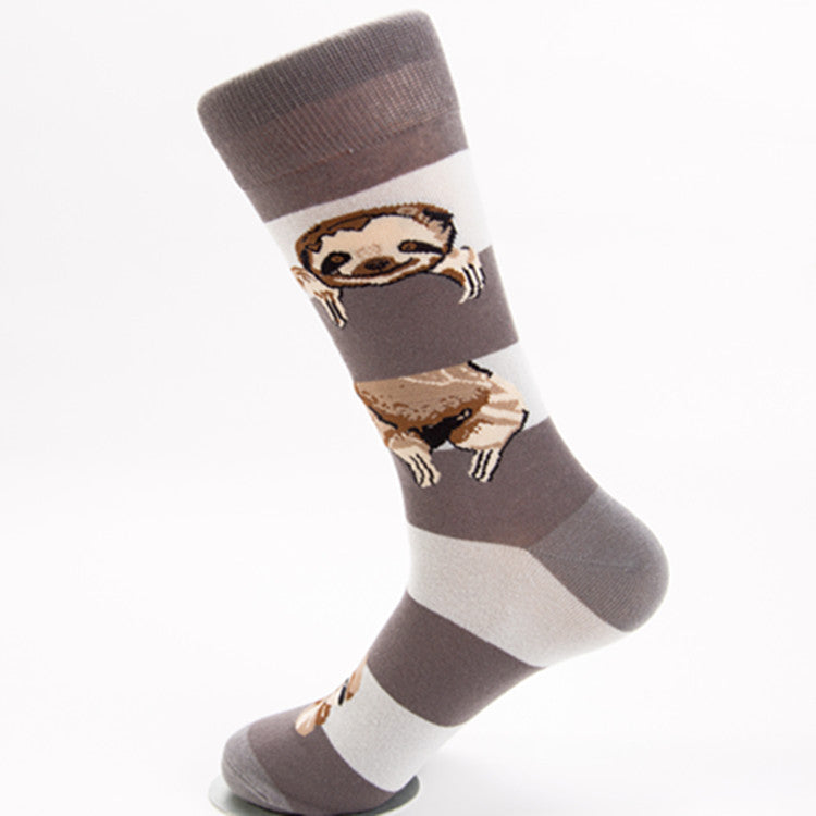 Sloth Pattern Crew Socks