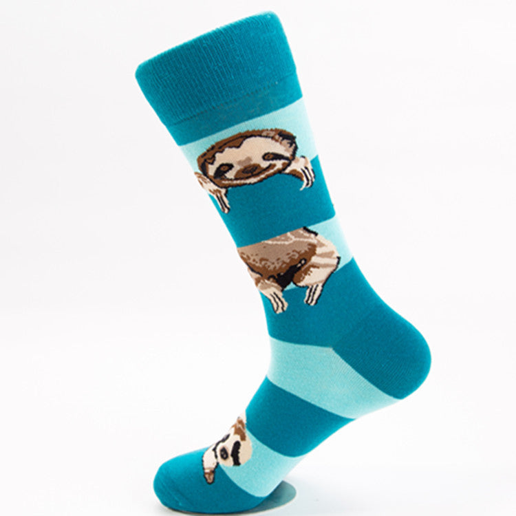 Sloth Pattern Crew Socks