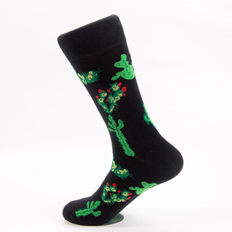 Cactus & Animal Crew Socks