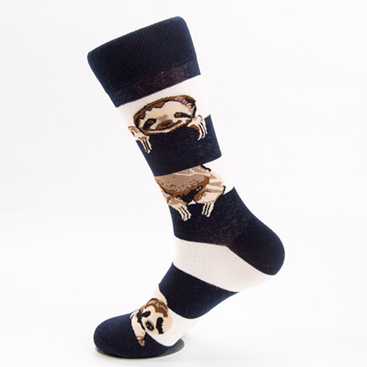 Sloth Pattern Crew Socks