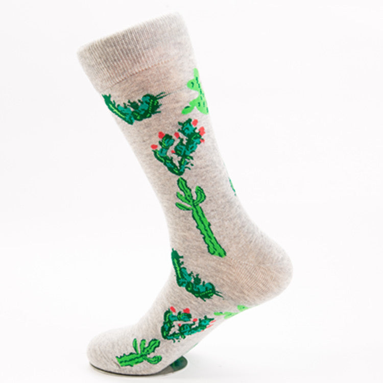 Cactus & Animal Crew Socks - Red Pirate Flag