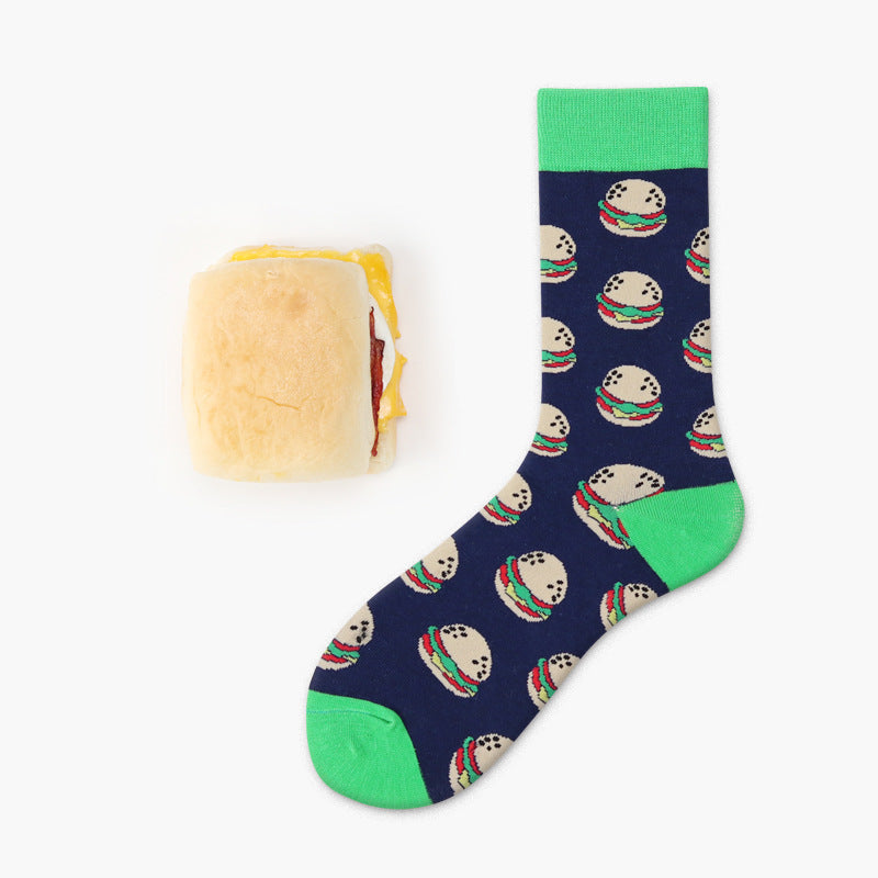 Women’s Avocado Snack Tube Socks – Moisture-Absorbing Cotton-Blend Matching Socks