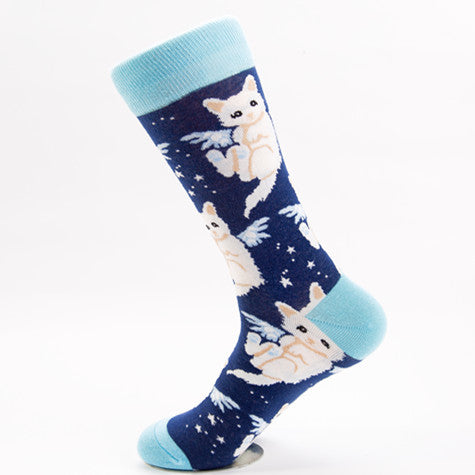 Panda Animal Crew Socks - Gray Panda