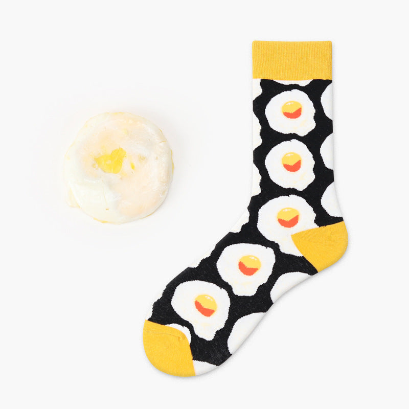 Women’s Avocado Snack Tube Socks – Moisture-Absorbing Cotton-Blend Matching Socks