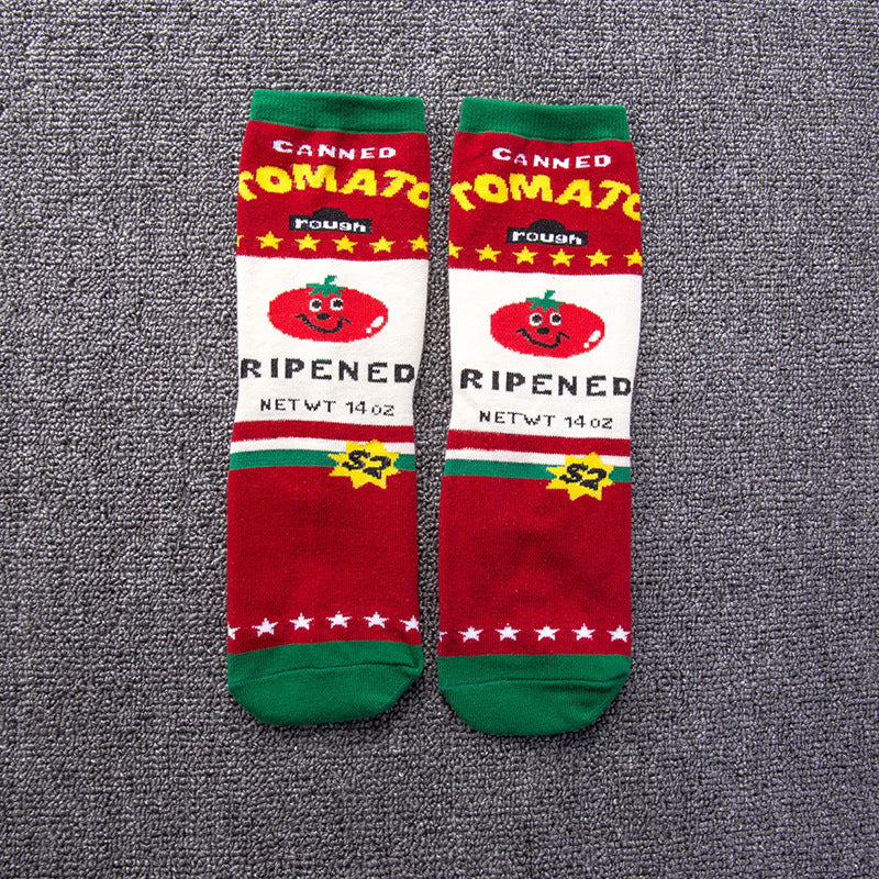 Unisex Milk & Chocolate Crew Socks – Korean Streetwear Couple Skate Socks