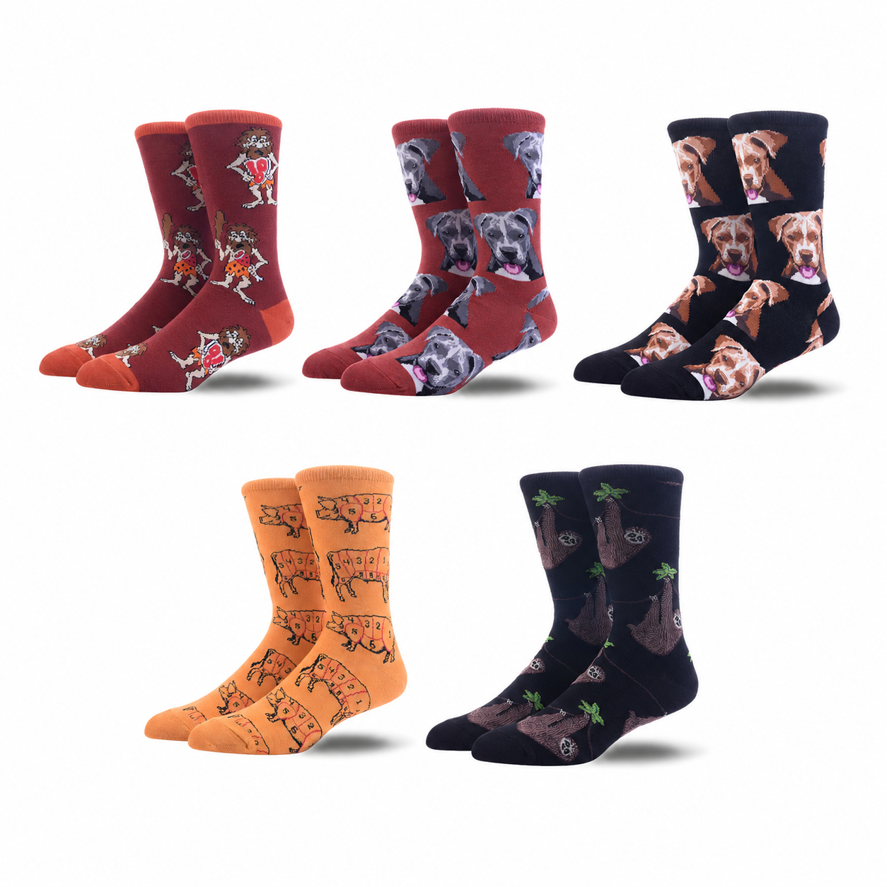 Men’s Sushi Roll Mid-Calf Socks – Vintage-Inspired Novelty Casual Socks