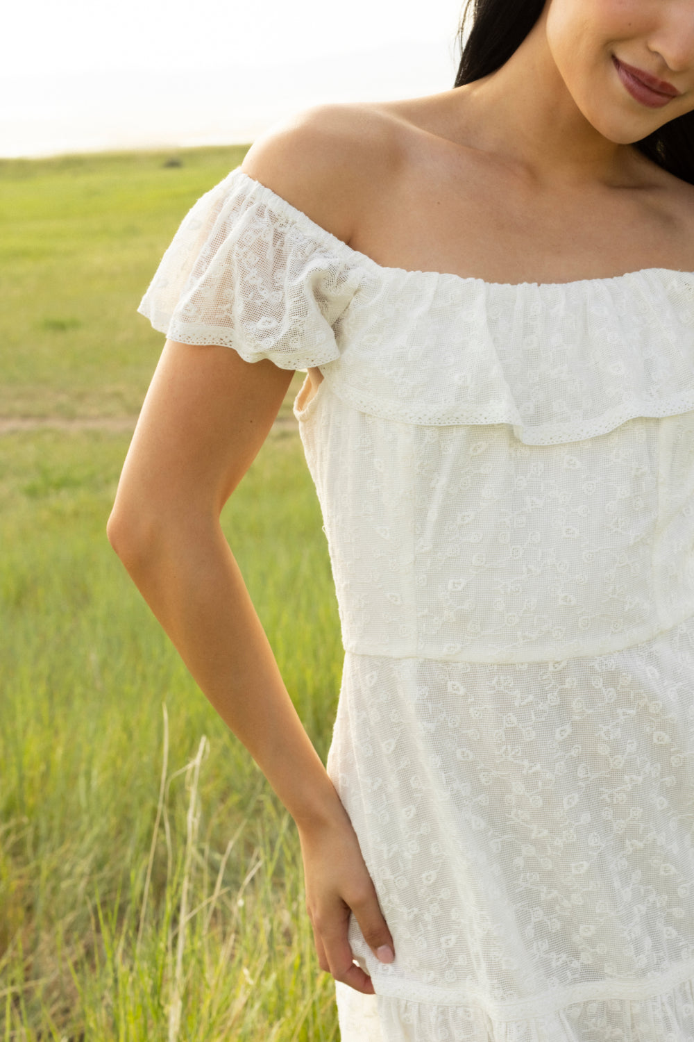 Alaina Dress in Ivory