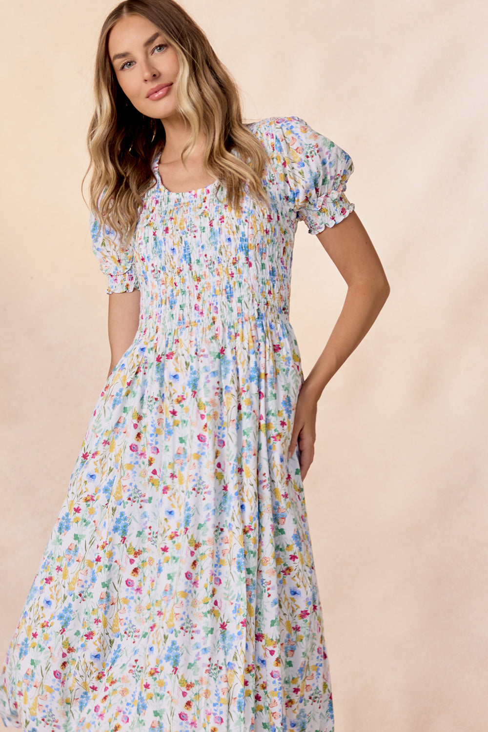 Amelie Dress in Floral Fields