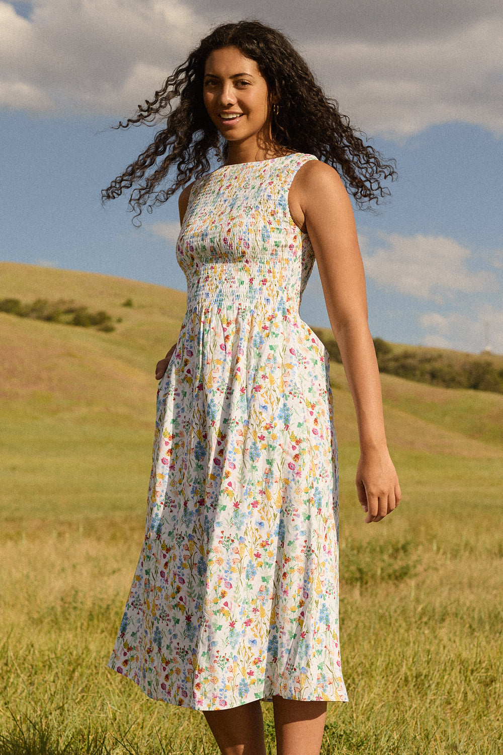 Ana Dress in Floral Fields