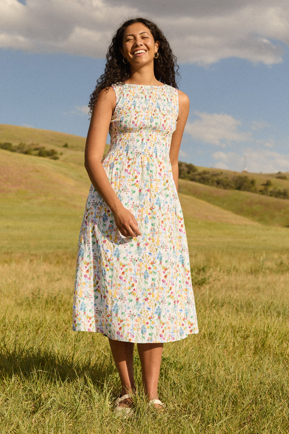 Ana Dress in Floral Fields