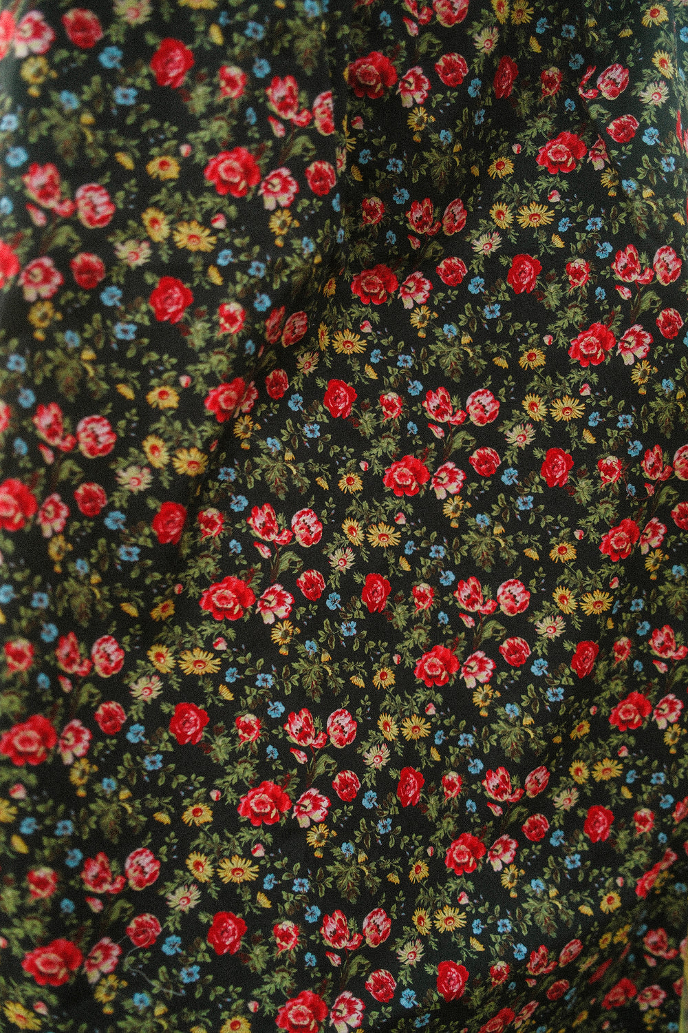 Annalise Dress in Obsidian Vintage Poppies