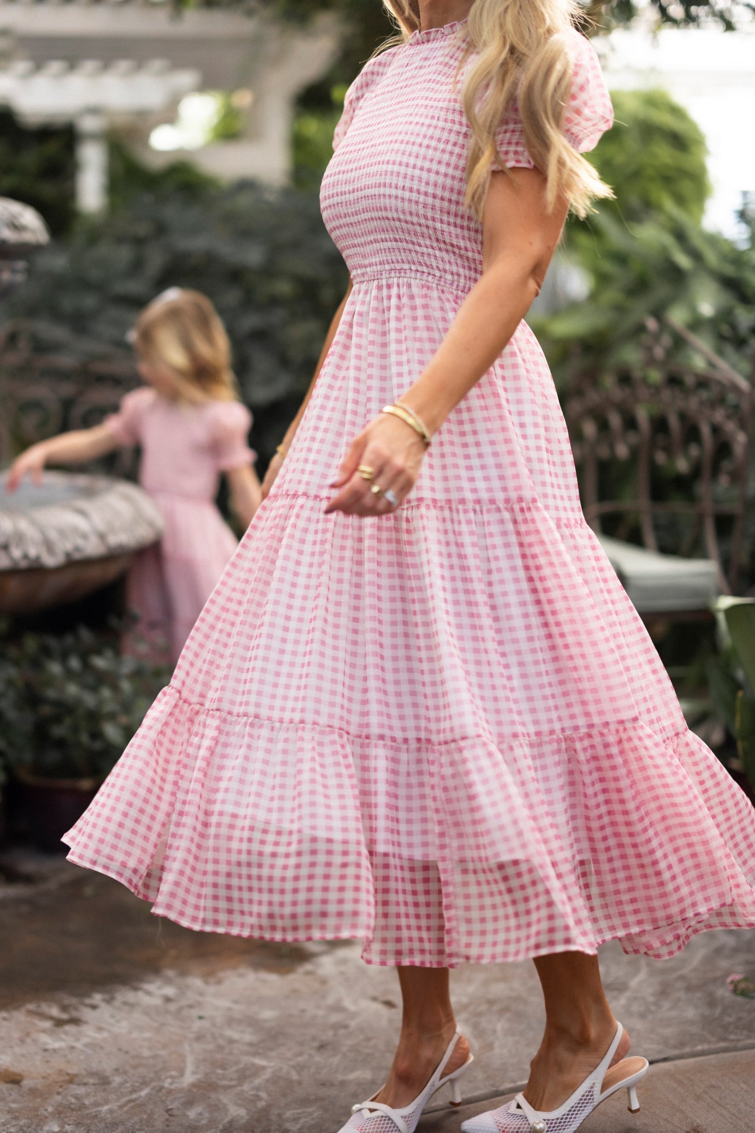 Cordelia Dress in Desert Rose Gingham