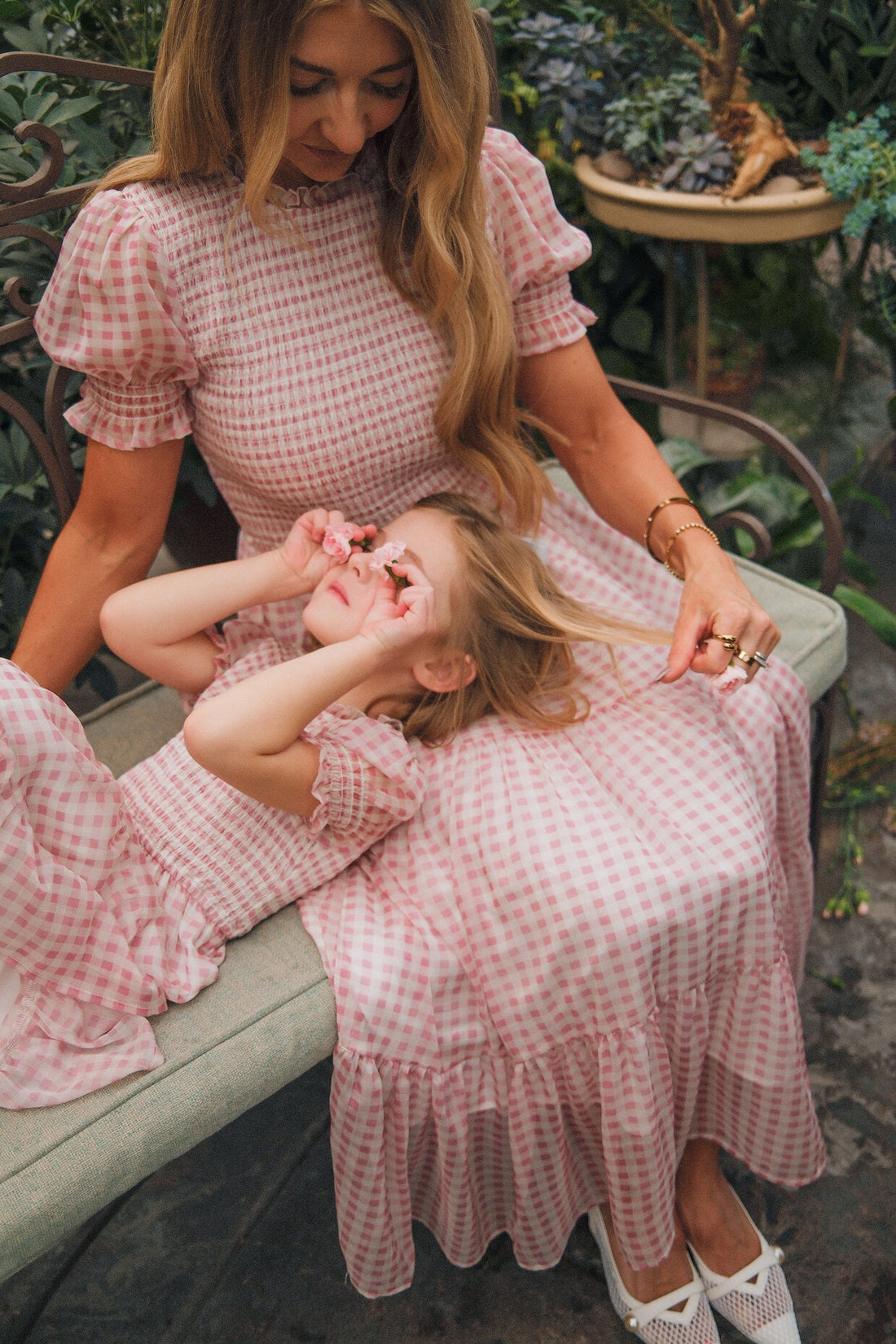 Cordelia Dress in Desert Rose Gingham
