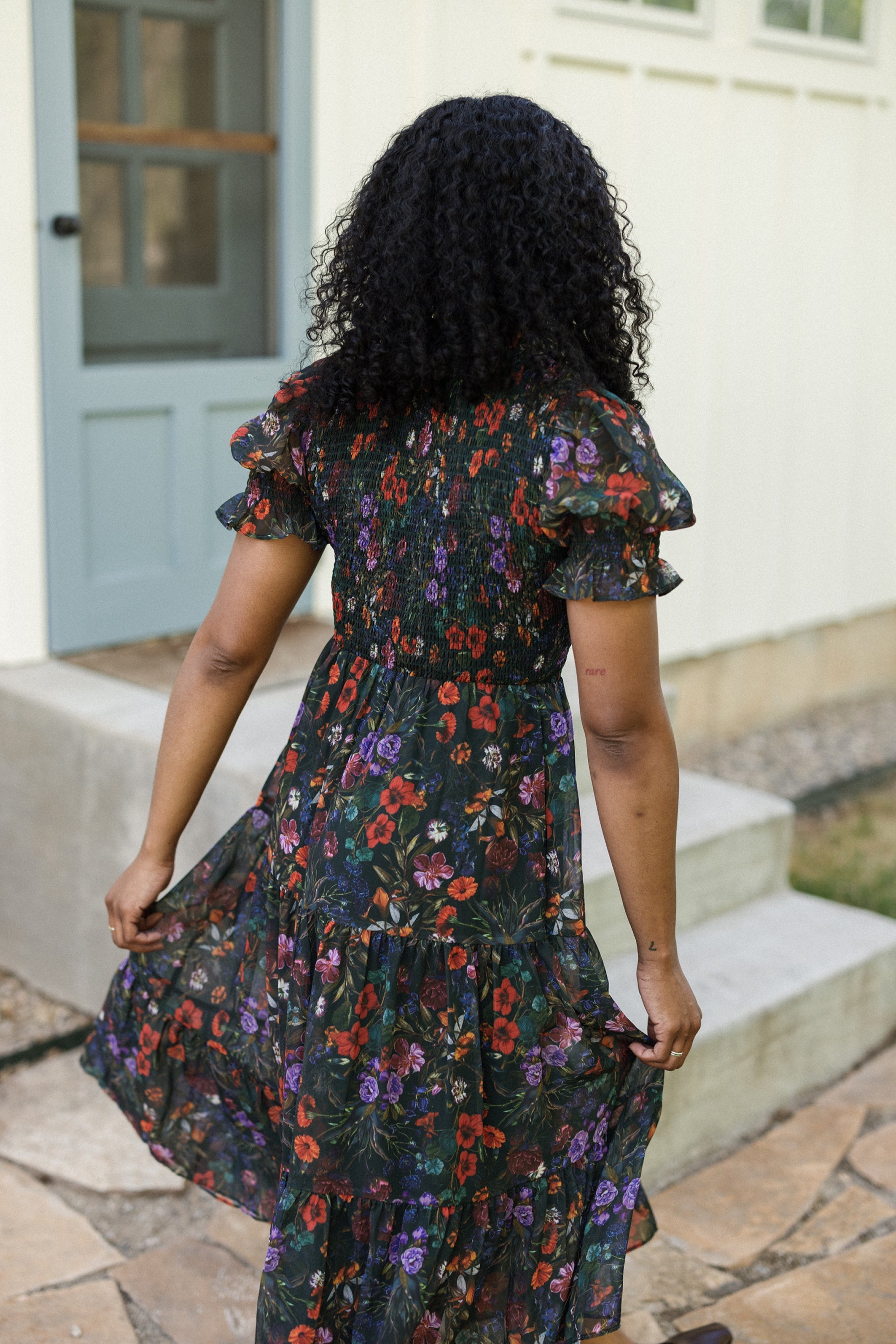 Cordelia Dress in Evergreen Vivid Meadow