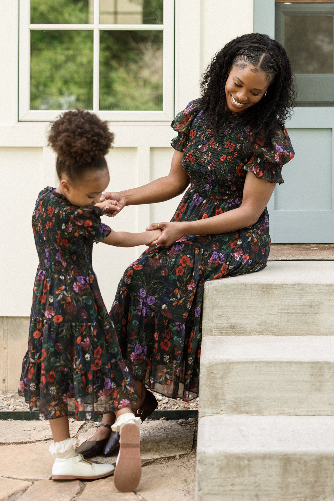 Cordelia Dress in Evergreen Vivid Meadow