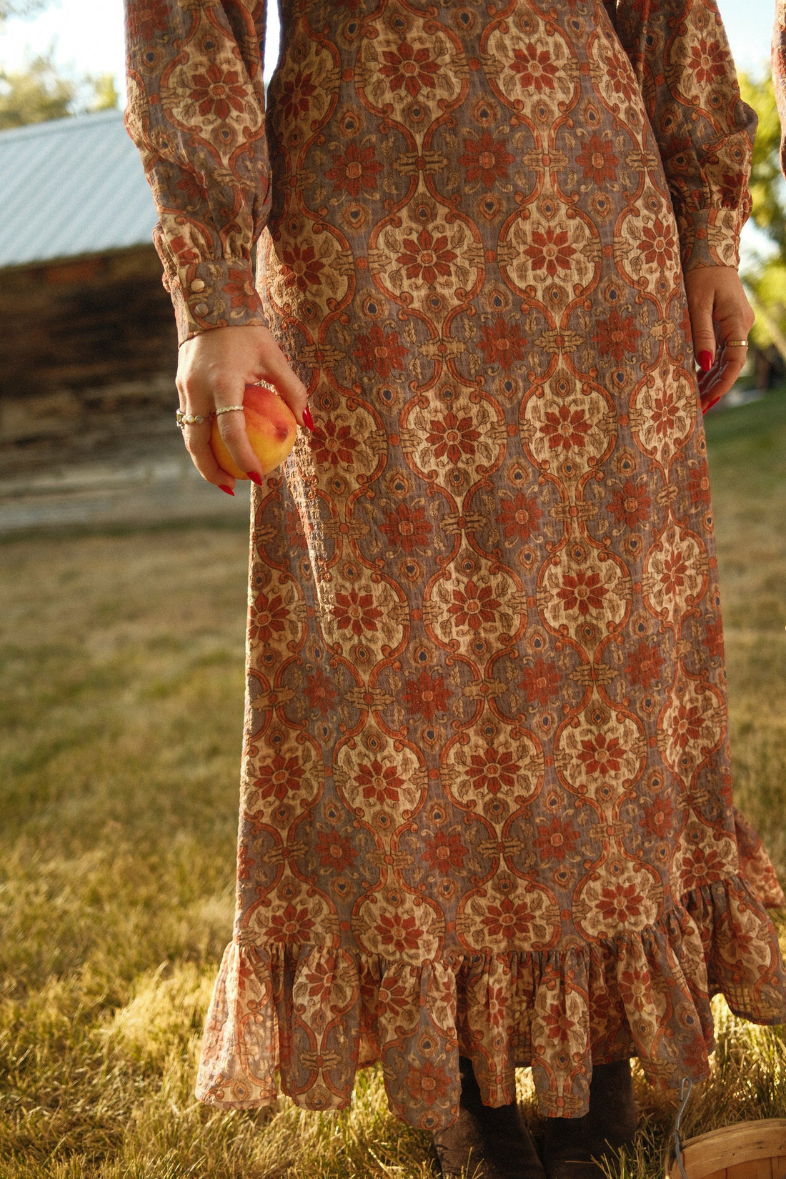 Draper Dress in Golden Hour Tesserae