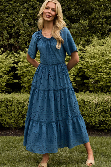 Etta Dress in Cobalt