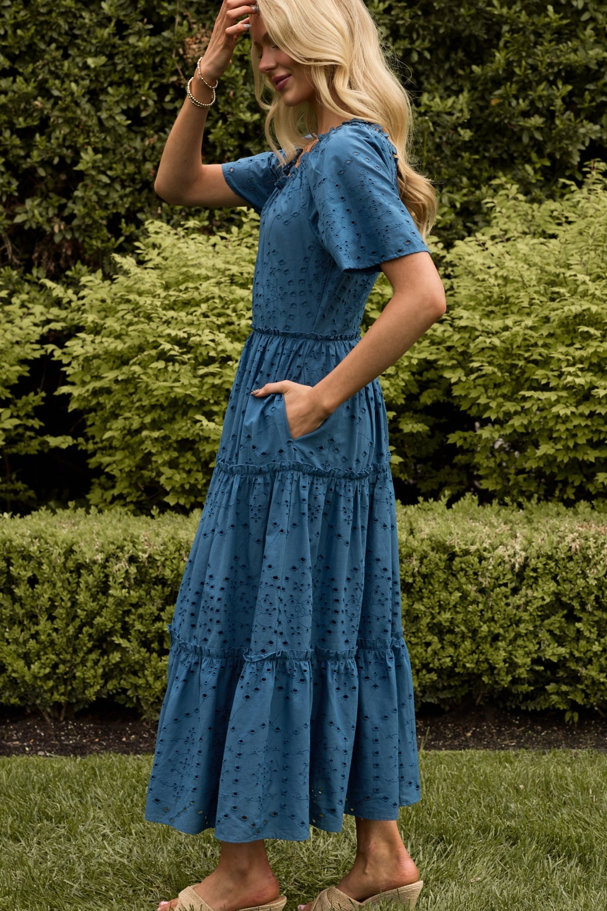 Etta Dress in Cobalt