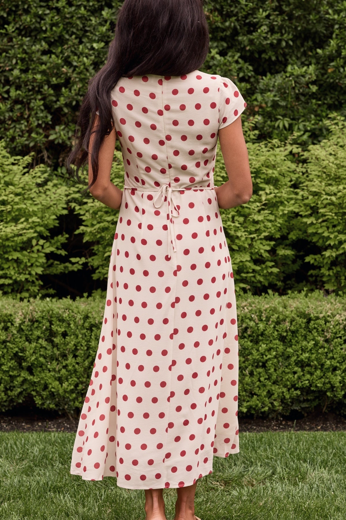 Fiona Dress in Red Polka Dot