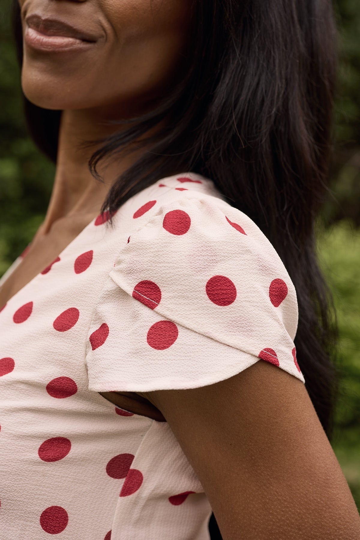 Fiona Dress in Red Polka Dot