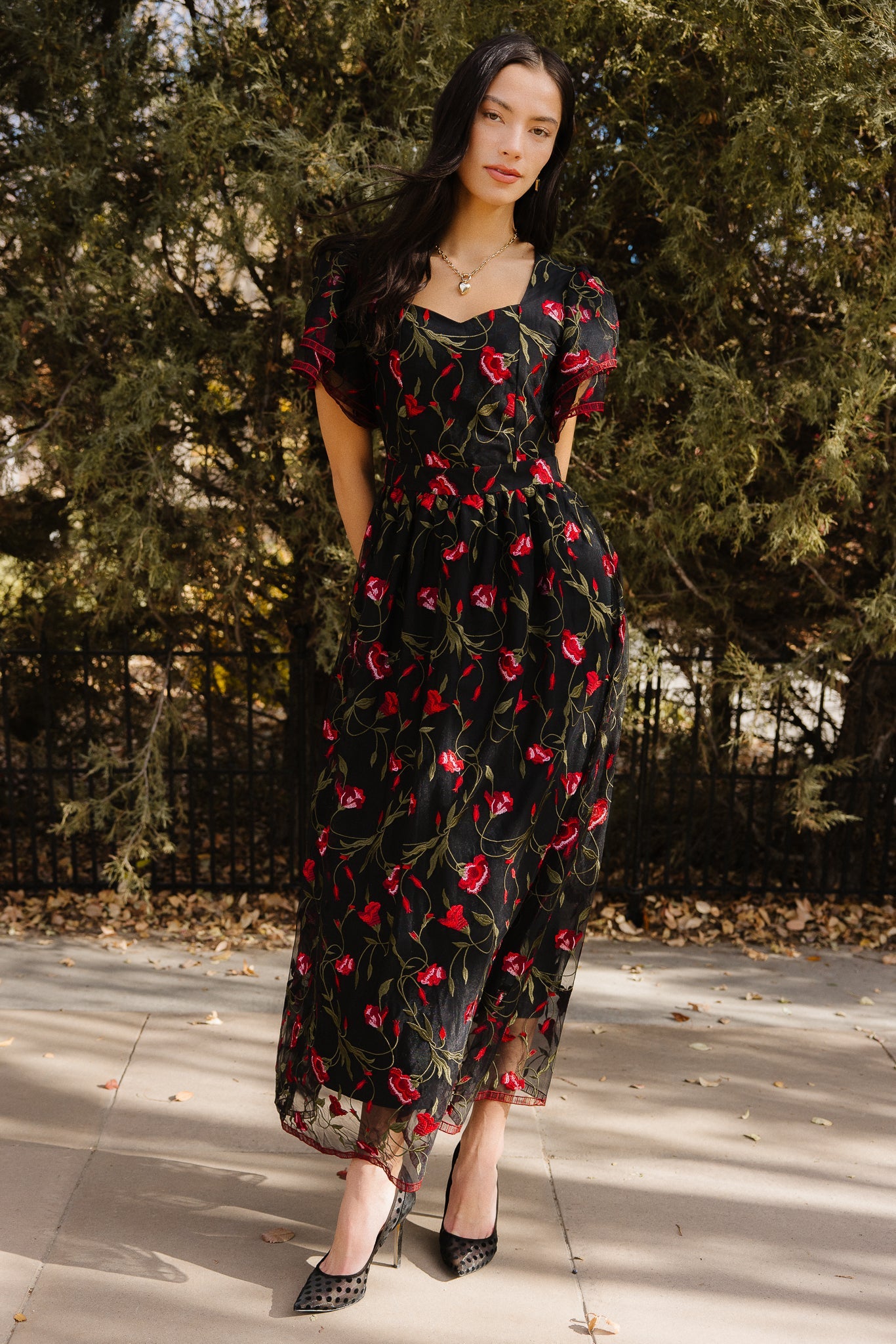 Flora Dress in Romantic Roses