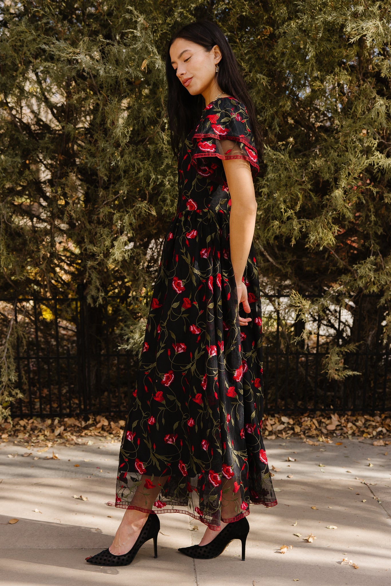 Flora Dress in Romantic Roses
