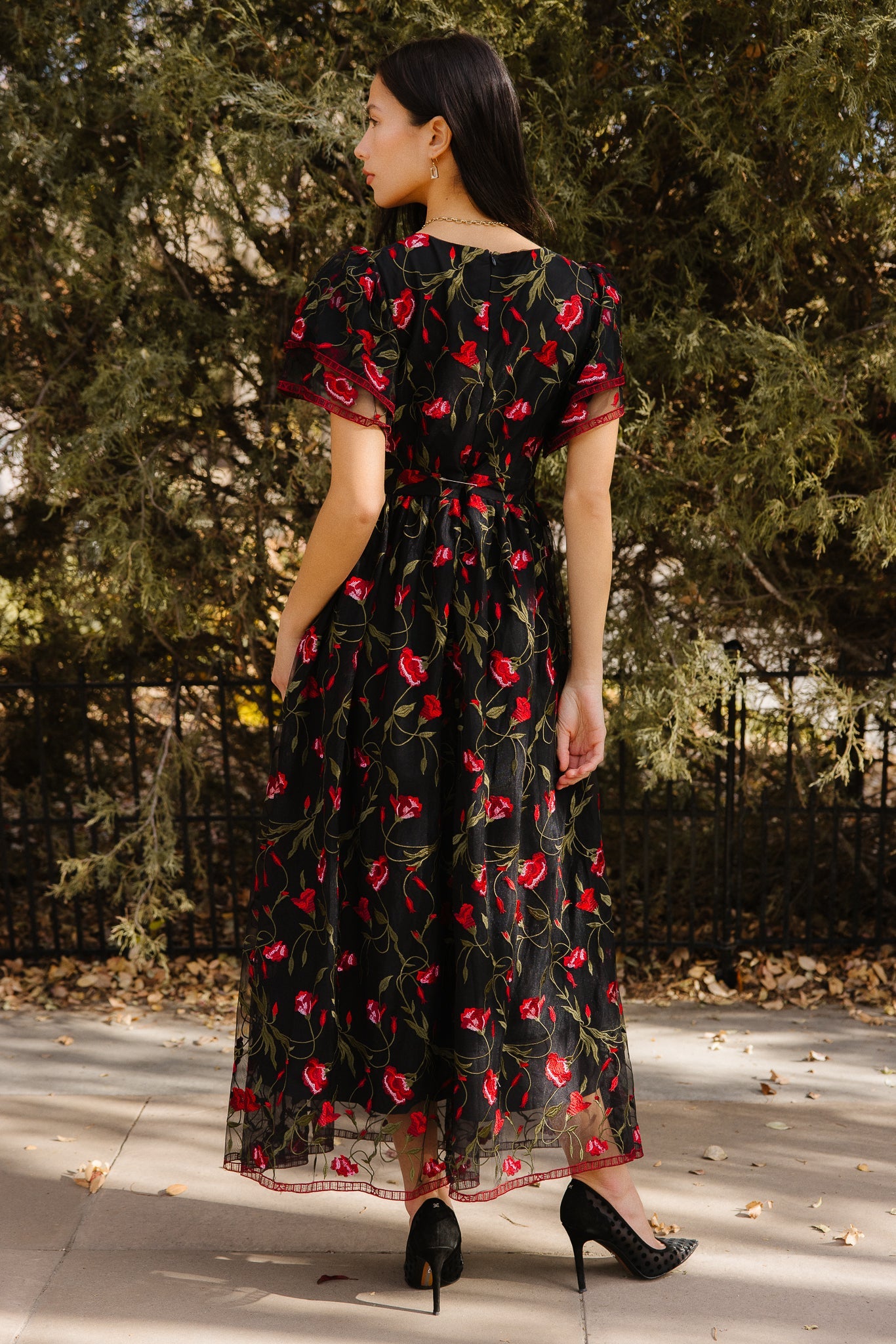 Flora Dress in Romantic Roses