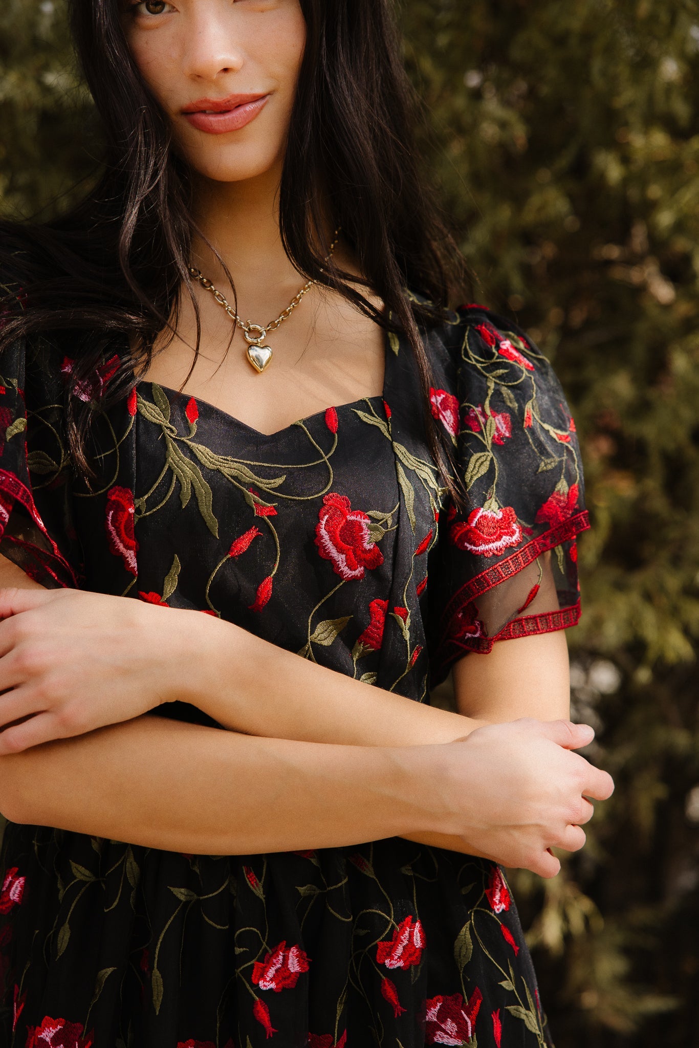Flora Dress in Romantic Roses