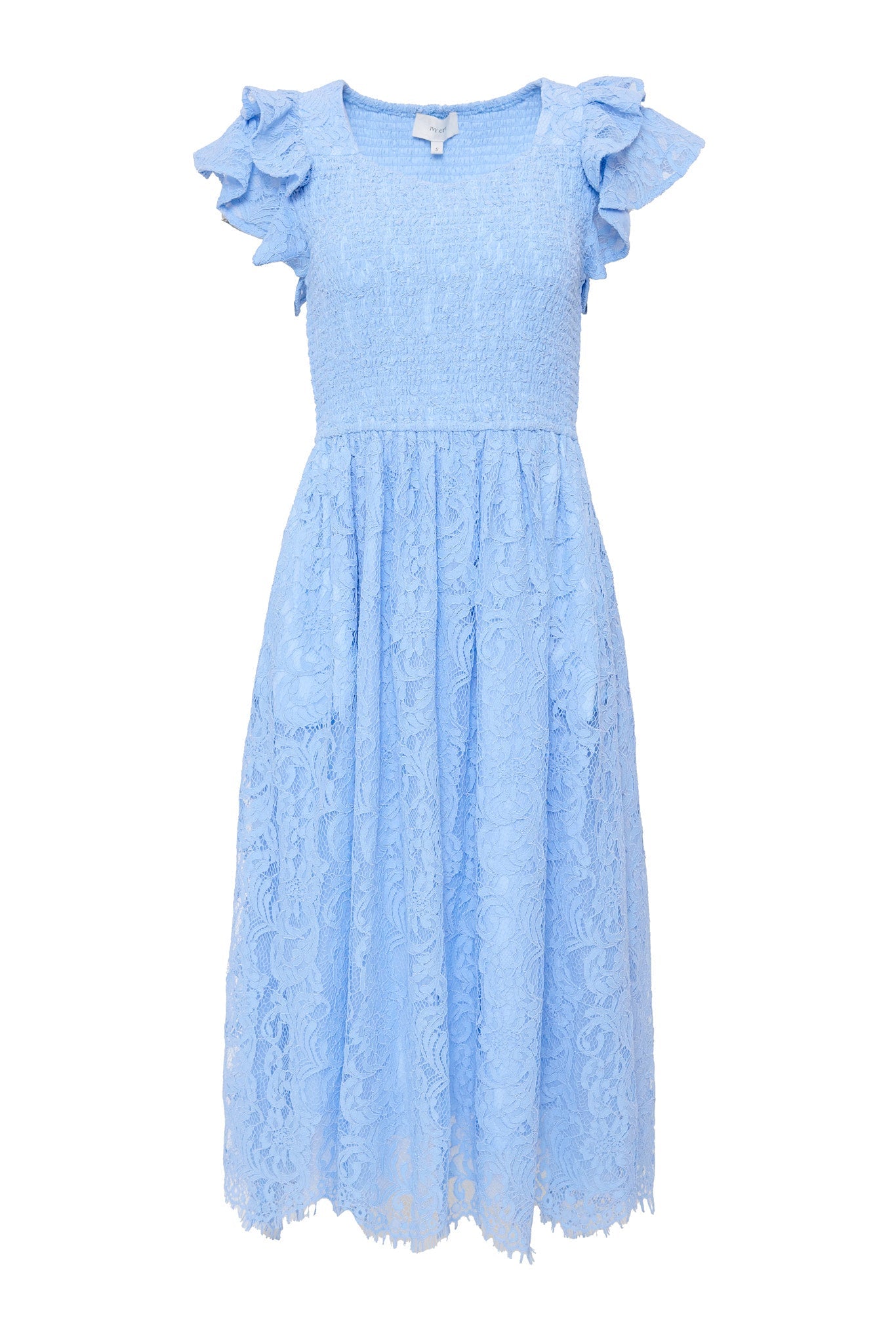 Hattie Dress in Cornflower Blue Lace