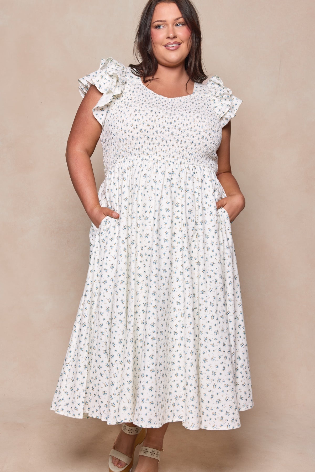 Hattie Dress in Madeline Blue