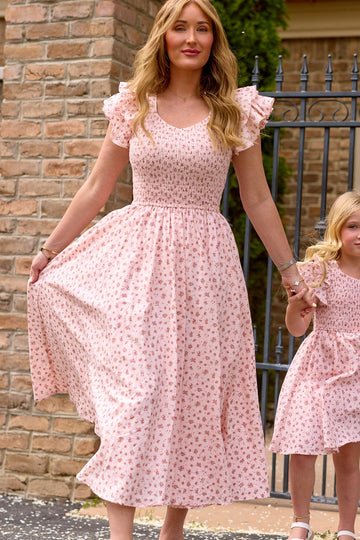 Hattie Dress in Madeline Pink