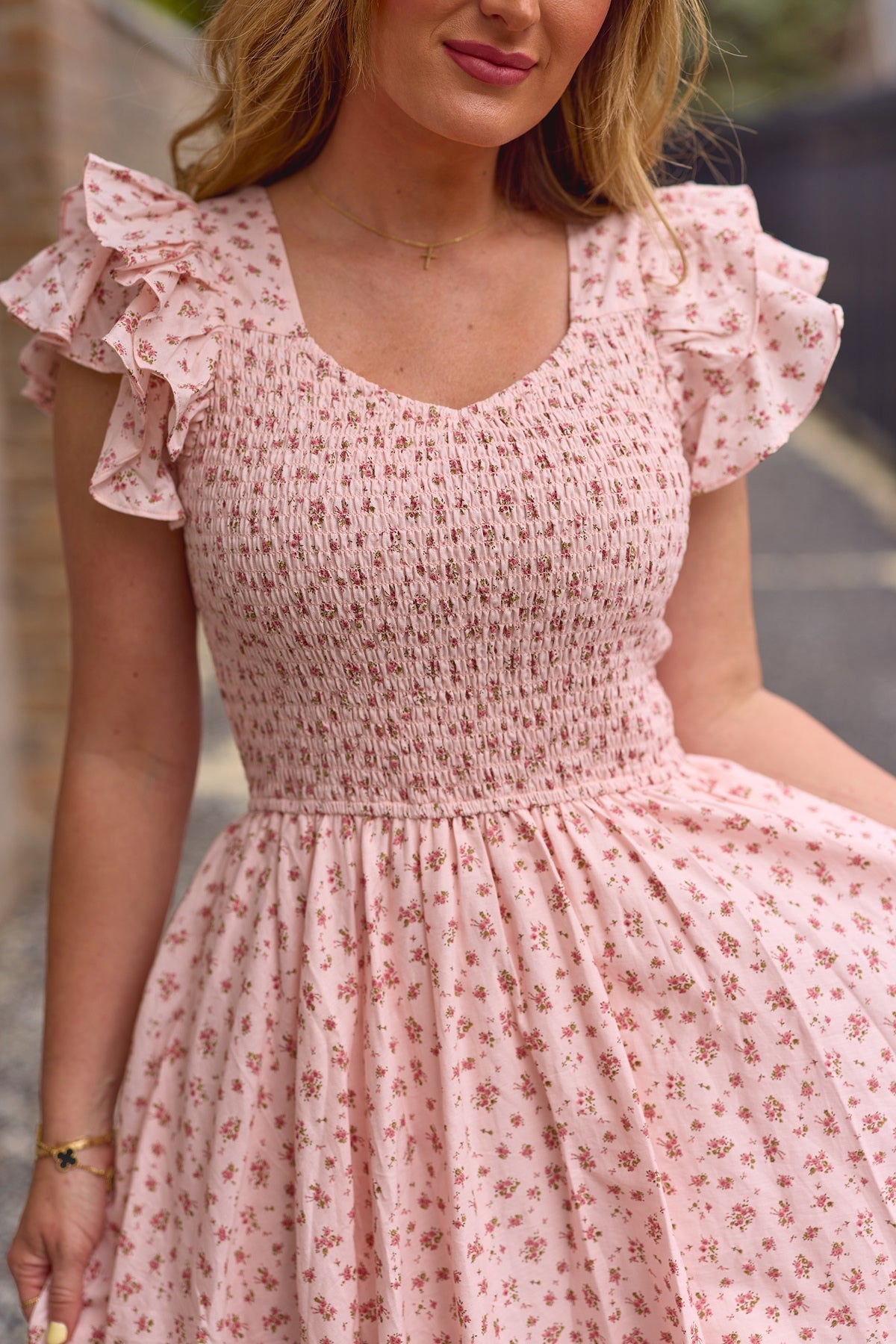 Hattie Dress in Madeline Pink