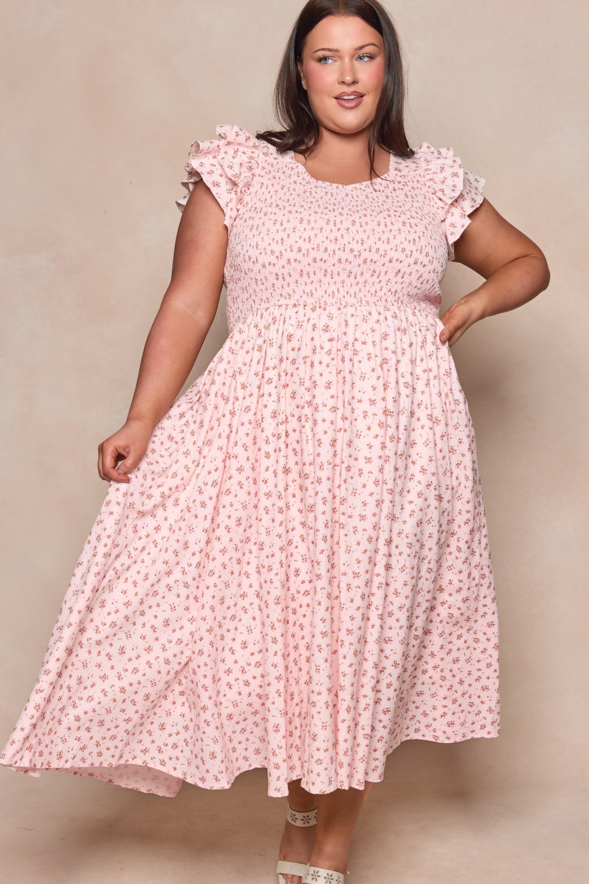 Hattie Dress in Madeline Pink