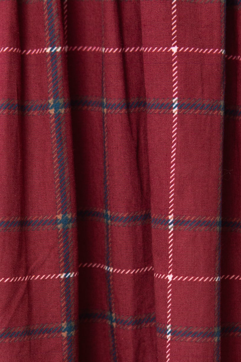 Hattie Dress in Burgundy Plaid