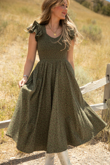 Hattie Dress in Woodland Floral