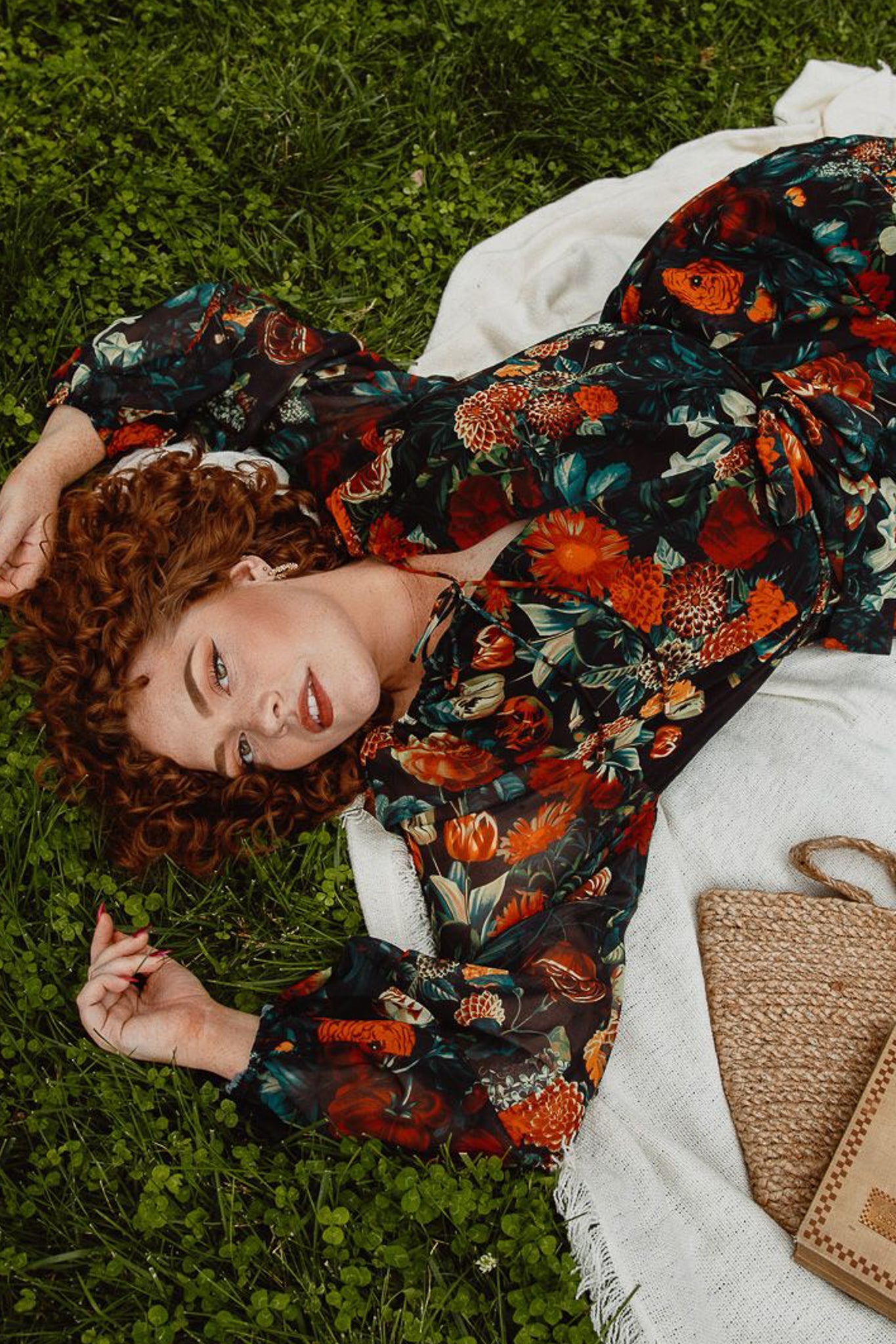 Imogen Dress in Moody Floral