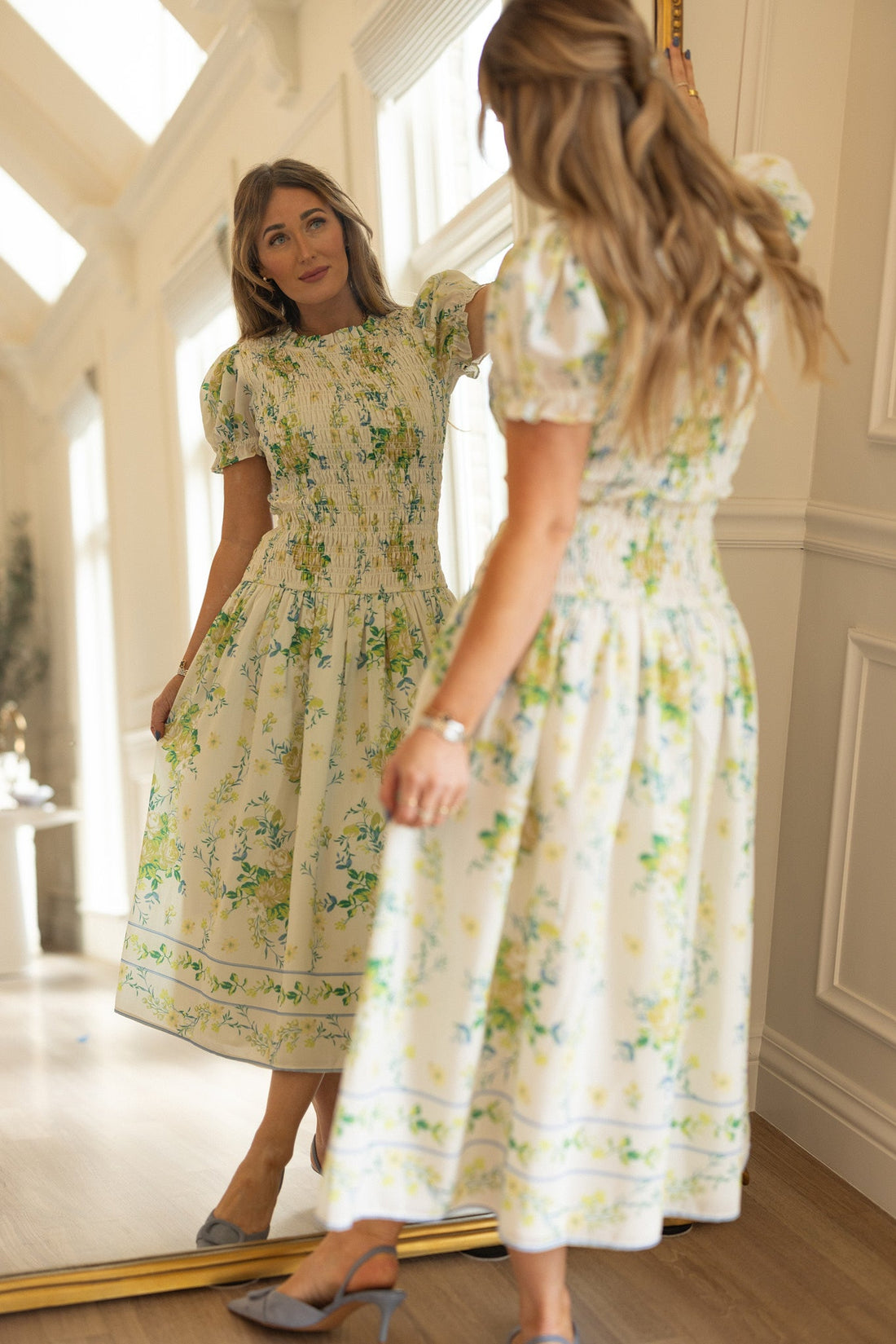 Jennifer Dress in Garden Tea Party Floral