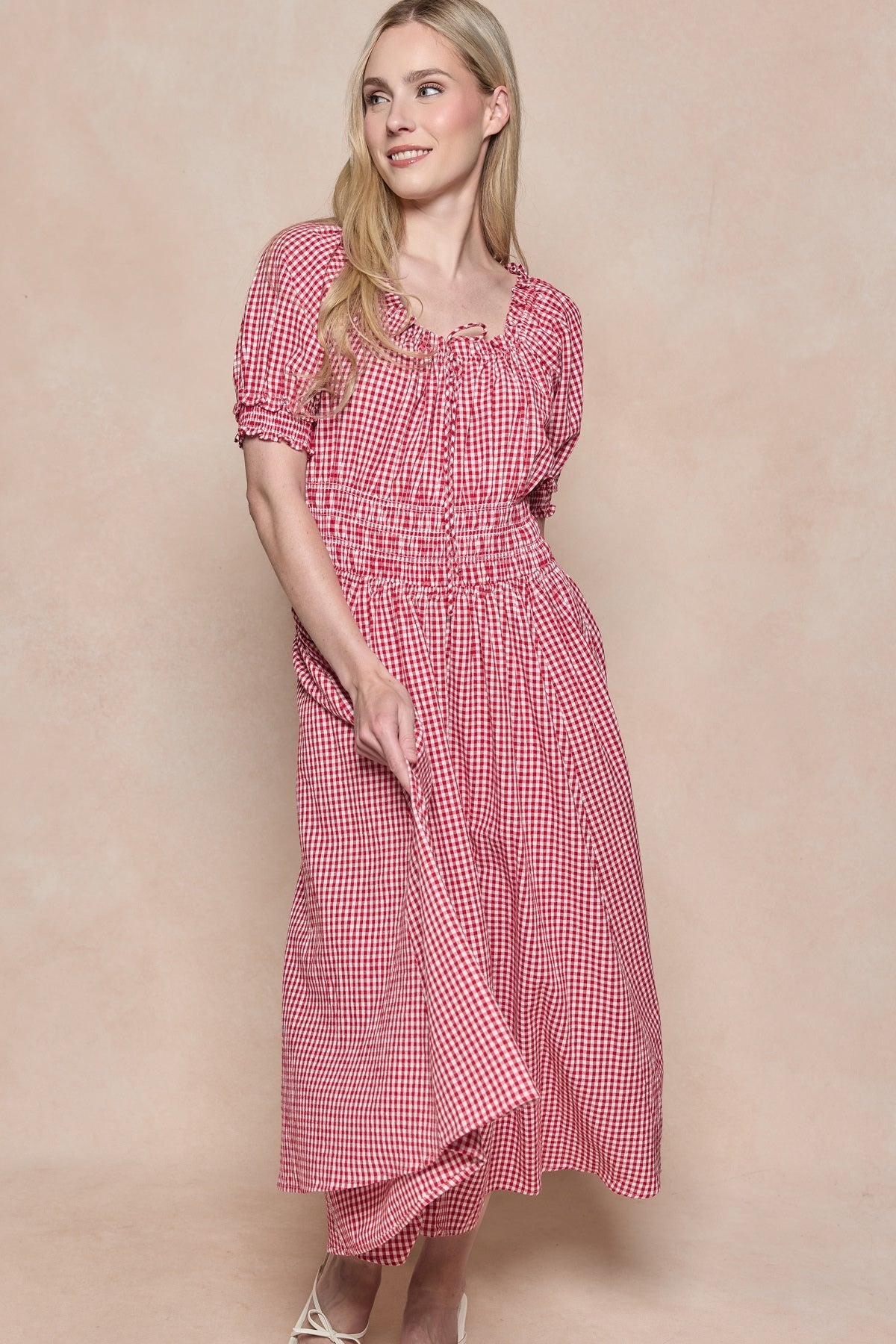 Jessie Dress in Red Gingham
