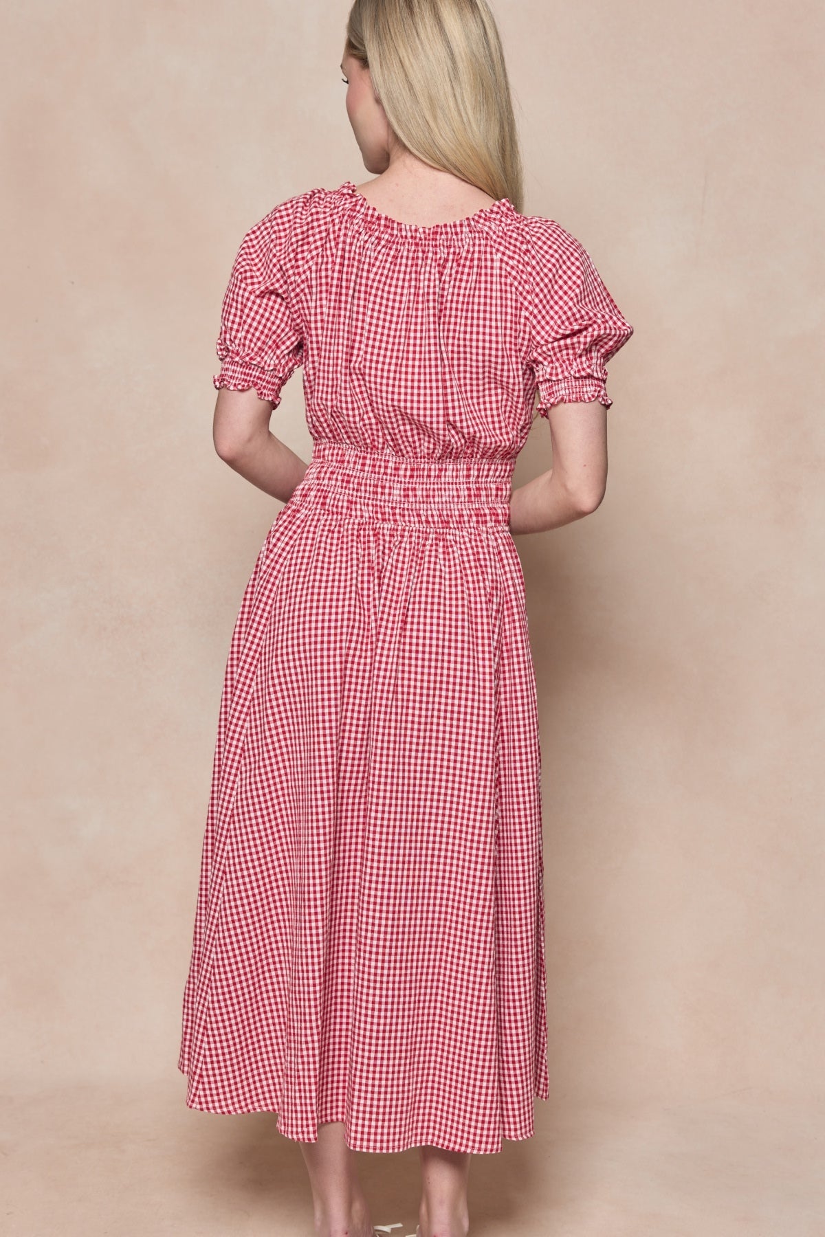 Jessie Dress in Red Gingham