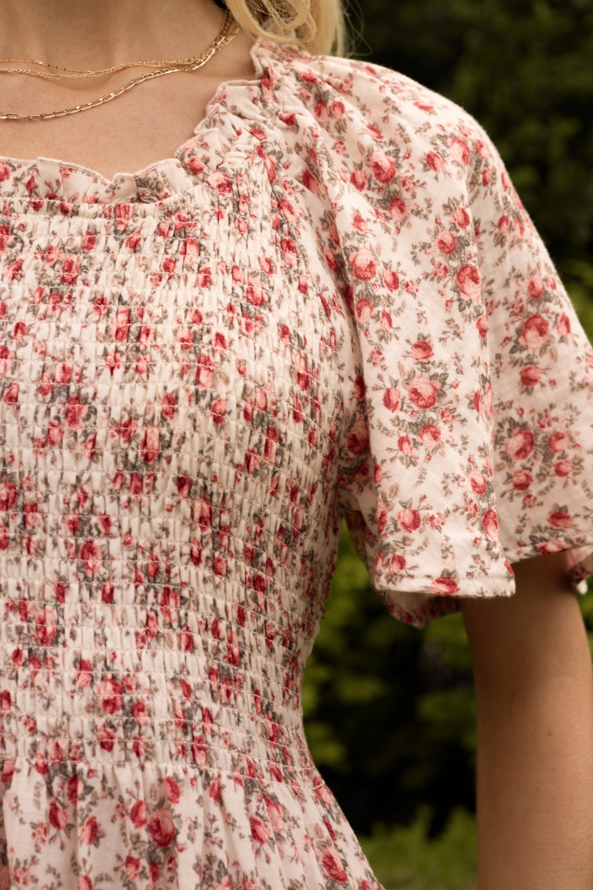 Jovie Dress in Ivory Heritage Rose