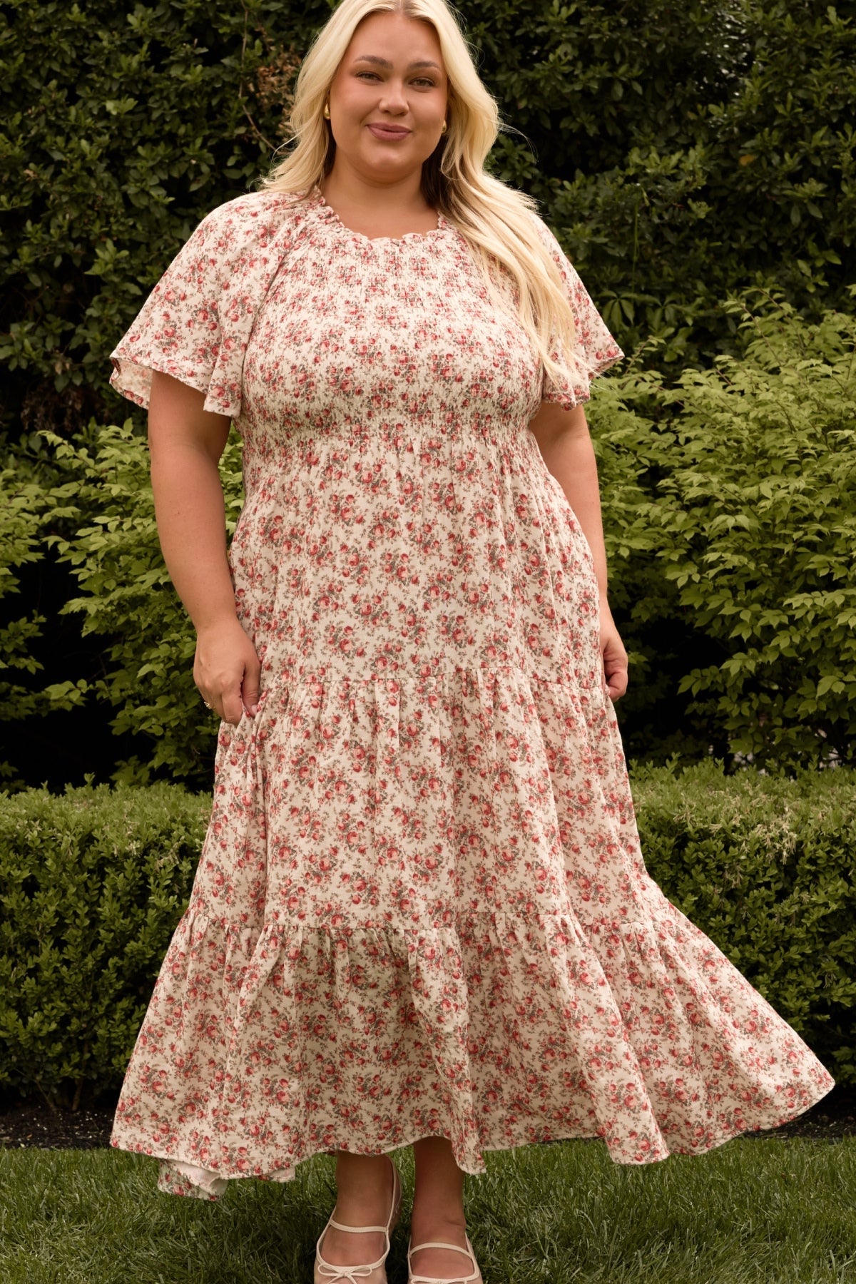 Jovie Dress in Ivory Heritage Rose