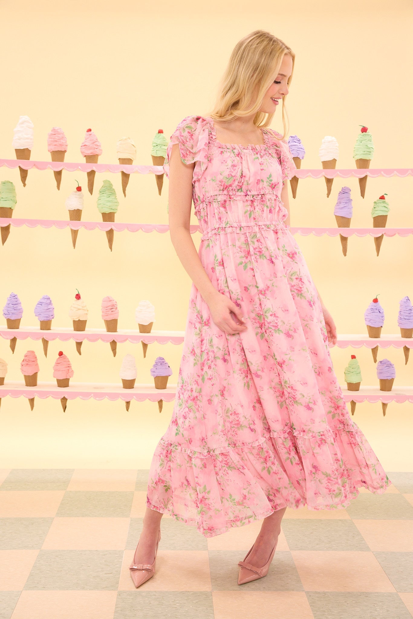 Juliana Dress in Rose Trance